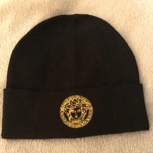 Versace Black and Gold Beanie